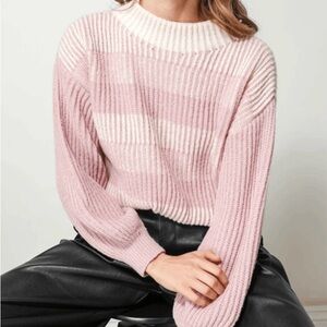 NWT - Line & Dot Pink and Cream Striped Sweater
(Listing #47)